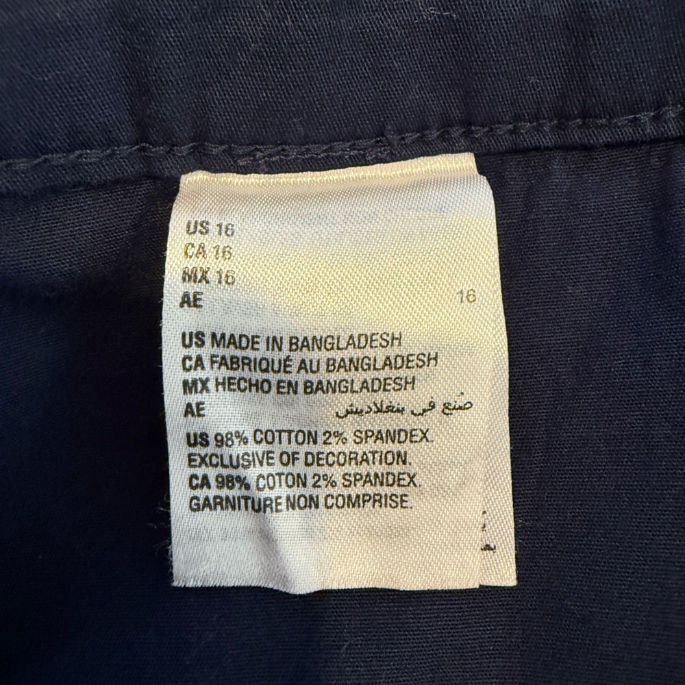 Karen Scott Navy Skort with White Floral Embroidery - Picture 10 of 11